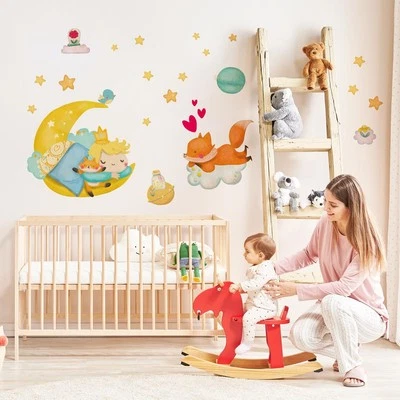Wall Stickers Bedrooms Children Cloth Repositionable Small Prince That Dor - Image 1 of 4