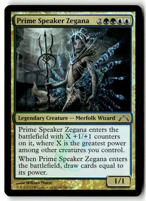 MTG Foil Prime Speaker Zegana - Gatecrash Moderately Played English - Image 1 of 3
