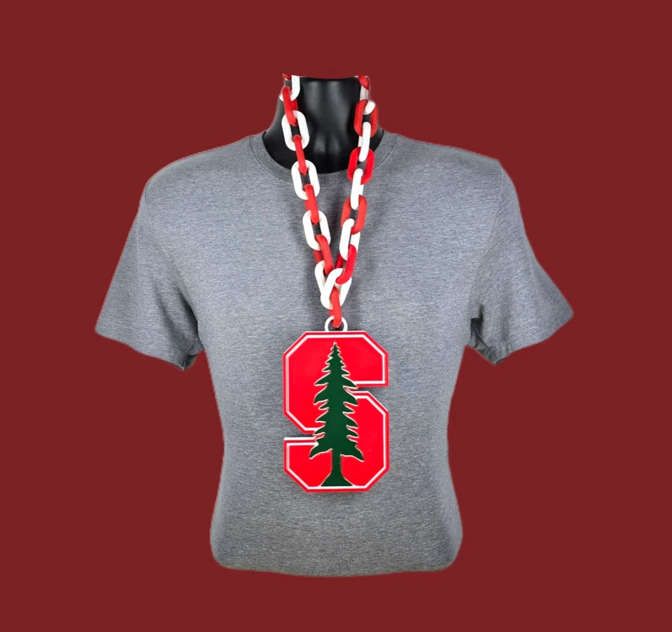 Stanford Cardinal Fan Chain Pendant Necklace NCAA College Football Christmas - Image 1 of 1
