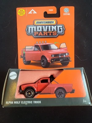 2025 Matchbox Moving Parts ALPHA WOLF ELECTRIC TRUCK Red New Model Near Mint - Image 1 of 2