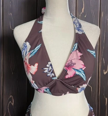 Parte superior acolchada de bikini Venus para mujer talla 12 - grande 32DD 34D 36C floral natación Foto 1 de 4