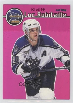 1999-00 Pacific Prism Holographic Purple /99 Luc Robitaille #69 HOF - Image 1 of 2