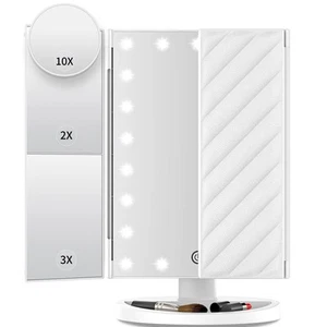 Vanity Mirror with Lights, Lighted Makeup Mirror with 2X 3X 10X Magnification... - Picture 1 of 7