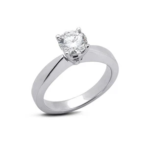 2 1/2ct G SI2 Round Natural Diamond 950 Plat. Solitaire Engagement Ring - Picture 1 of 6