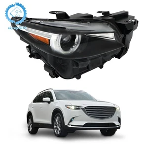 Faros delanteros para Mazda CX-9 2016-2023 LED adaptables con faros derechos negros AFS - Imagen 1 de 13