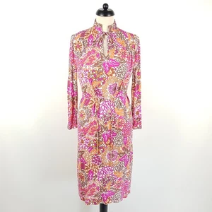 Vintage Emilio Pucci Kleid Damen Gr. DE 38 IT 12 Mehrfarbig 100% Seide Floral - Picture 1 of 9