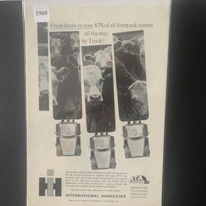 Cosechadora internacional vintage 1960 Fro. Anuncio publicitario Farms To You - Imagen 1 de 2