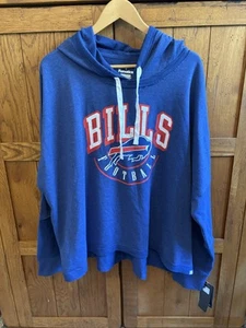 Fanatics Women Royal Blue Buffalo Bills Lightweight Sweat Shirt Hoodie 3XL - Picture 1 of 5