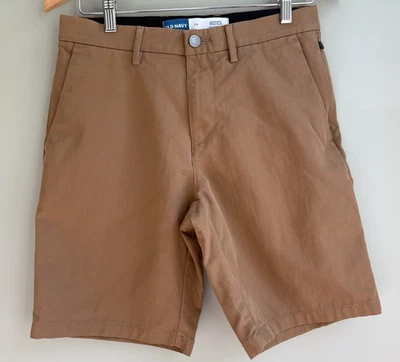 Old Navy Mens 9" Ultimate Tech Slim Chino Shorts Size 29 Brown Flat Front Casual - Image 1 of 4