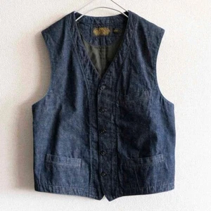 RRL Mitchell Vest Cotton x Hemp nep Denim 9.7oz Used good condition - Picture 1 of 4