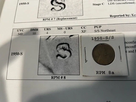 1950-S/S Northeast Lincoln Wheat cent UNC BN RPM 8 Really Nice coin RARE Cover