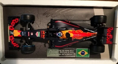 DANIEL RICCIARDO SIGNED LIMITED EDITION BRAZIL RB12 RED BULL MINICHAMPS 1:18 - Image 1 of 4