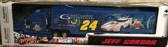 Jeff Gordon Winners Circle Speed Racer Truck Trailer Hauler Rig 1/64th Scale - Image 1 of 1