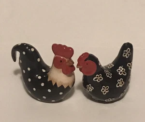 Burton And Burton Salt And Pepper Shakers Black White Details Ceramic New - Picture 1 of 9