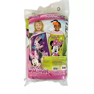 "Disney Minnie Sacchi Patate Topo Gara 4 Borse Accessorio Festa Bambini 38""x23" - Foto 1 di 8