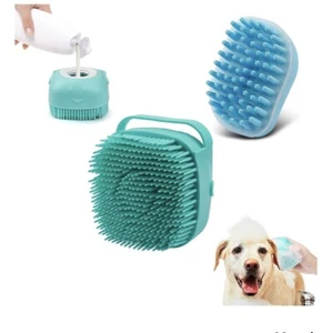 2Pack Dog Bath Brush, Soft Silicone Pet Shampoo Massage Dispenser Grooming - Picture 1 of 11