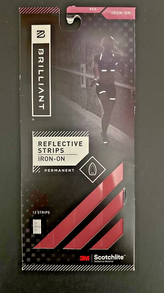 Brilliant Reflective Strips Iron On (Run, Cycle, Nighttime Safety) - Image 1 of 1
