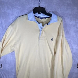 Vintage Nautica Rugby Shirt Herren L Collegiate Pullover Y2K Americana weiß Kragen - Bild 1 von 9