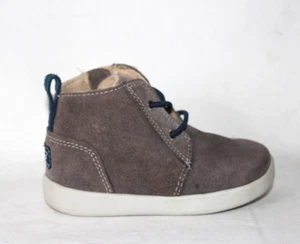UGG Baby Boots 4 Grey Boys Suede Leather - Picture 1 of 14