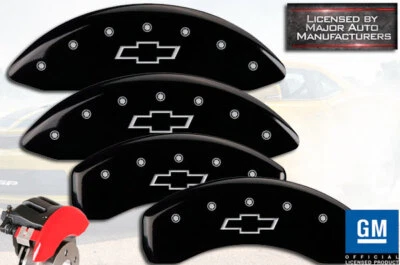 2019-2025 Chevy Silverado 1500 Front Rear Black MGP Brake Disc Caliper Cover Bow - Image 1 of 4
