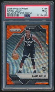 2016-17 Panini Prizm Caris Levert Orange WAVE Prizm 14/25 Rookie RC PSA 9 #165 - Picture 1 of 2
