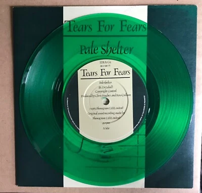 Tears For Fears - Pale Shelter - UK 7" Green Vinyl Single Card Picture Sleeve. - Image 1 of 3