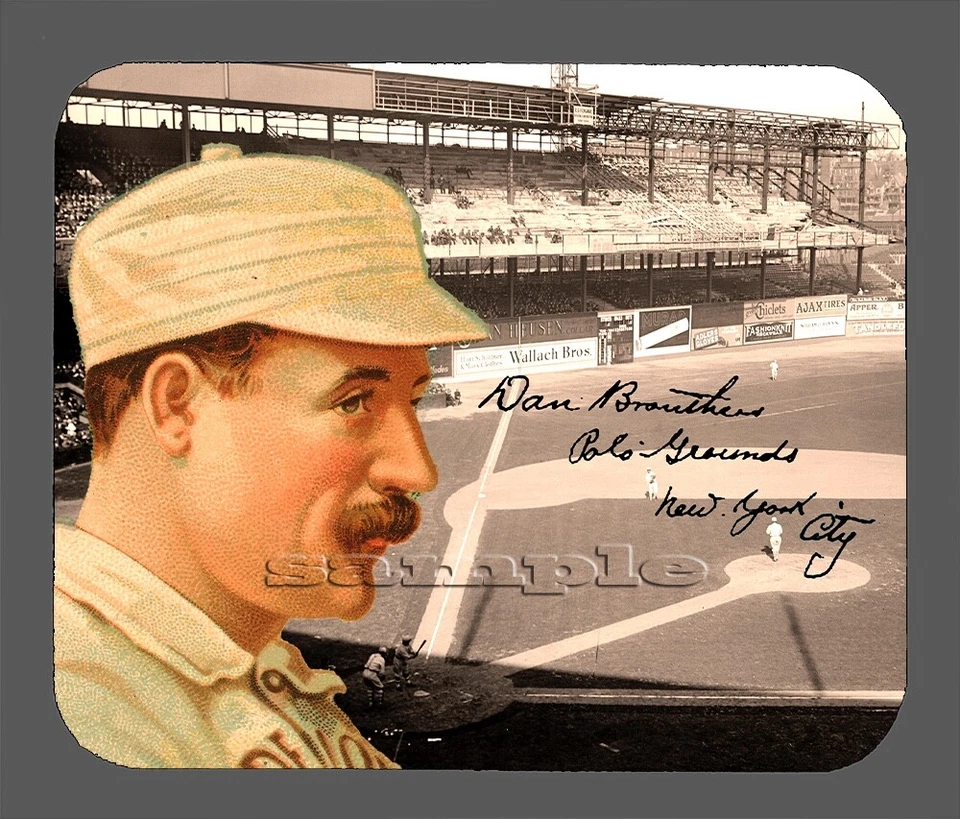 Alfombrilla de ratón autografiada facsímil Dan Brouthers New York Giants artículo #2485 Foto 1 de 1