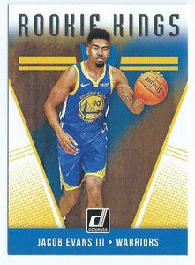 JACOB EVANS III 2018-19 Donruss Basketball ROOKIE KINGS - GOLDEN STATE WARRIORS-