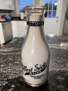 West Side Dairy Manchester CT Milk Bottle Quart