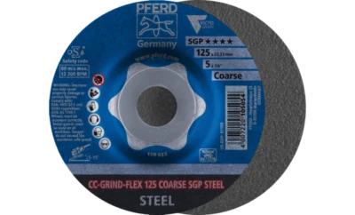 PFERD SCHLEIF-/SCHRUPPSCHEIBE CC-GRIND-SOLID/FLEX 125 STEEL/INOX SPANNFLANSCH