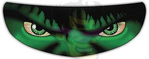 Hulk Perforated Motorcycle Helmet Visor Tint Shield Sticker Decal - Bild 1 von 1