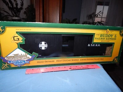 Nuevo en caja Century Old Railroad BUDDY "L" RAILWAY EXPRESS vagón de carga escala G Santa Fe Foto 1 de 4