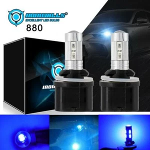 2X 880 100W 8000K LED Fog Light Bulbs Ice Blue For Cadillac Escalade EXT 02-06 - Picture 1 of 11
