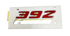 Red 392 Badge Emblem Chrome Trim fits MOPAR 392 HEMI (1 Piece) - Bild 1 von 2