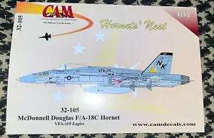 DECALCOMANIE CAM F/A-18C Hornet VFA-115 Eagles 32-105 1/32 fuori produzione rare - Foto 1 di 3