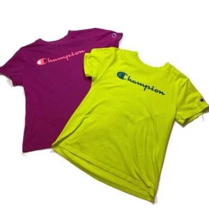 Champion Girls 2 Pack Active Top Size S Pink and Lime - Picture 1 of 18