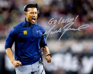 Marcus Freeman Auto 8x10 Signed Notre Dame Fighting Irish Reprint Photo Blue - Picture 1 of 1