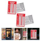 PVC Business Hours Sticker Waterproof Business Hours Sign  Coffee Shops
