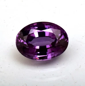 Purple Blue Sapphire Excellent Oval Cut 6.45 Ct Lab-Created Loose Gemstone - Picture 1 of 5