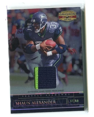 Parche de camiseta Donruss Gridiron Gear Shaun Alexander Prime 2007 19/50 Seahawks Foto 1 de 2