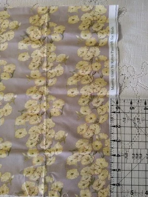 REMNANT Robyn Pandolph Morning Glory Moda Fabrics OOP Lavender Stripe 14 x 22" - Image 1 of 3