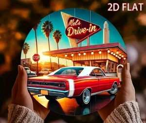 Deko Schild "Drive-in" 20 Cm Durchmesser - Bild 1 von 2
