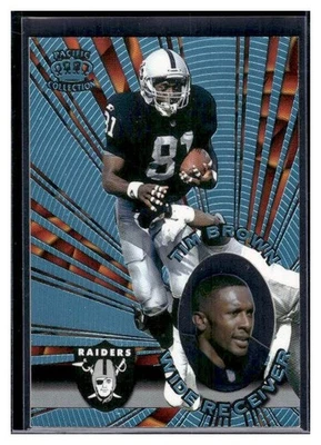 1996 Pacific Invincible Tim Brown #I-107 Platinum Blue Oakland Raiders HOF - Image 1 of 2