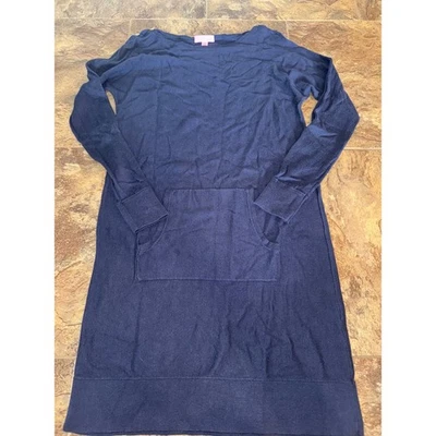 Lilly Pulitzer XXS Navy Blue Long Sleeve Knit Sweater Dress Pullover - Image 1 of 4