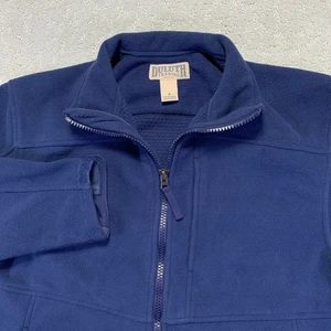 Duluth Trading Co Mens Jacket Medium Blue Fleece Zip Up Utility Work Outdoor - Picture 1 of 13