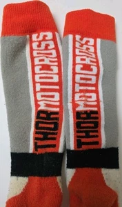 THOR MOTOCROSS Socks Men's Size 10-13 Orange Grey Black White  - Picture 1 of 6