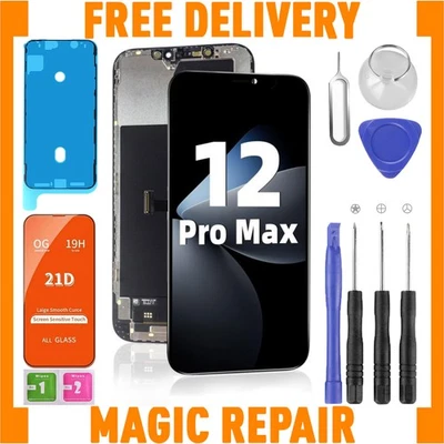 STRONE For iPhone 12 Pro Max Prime Screen Replacement + Digitizer + Tools +Protector UK