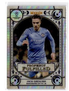 2021-22 Merlin Chrome UEFA Champions Jack Grealish #PF-3 Prophecy Fulfilled - Picture 1 of 2