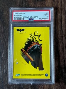 2005 TOPPS BATMAN BEGINS STICKERS #6 BATMAN PSA 9 - Picture 1 of 4