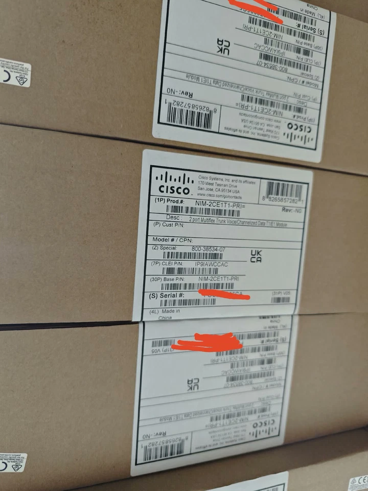 New Cisco NIM-2CE1T1-PRI 2 Port Multiflex Trunk Module 1-year warranty - Image 1 of 1